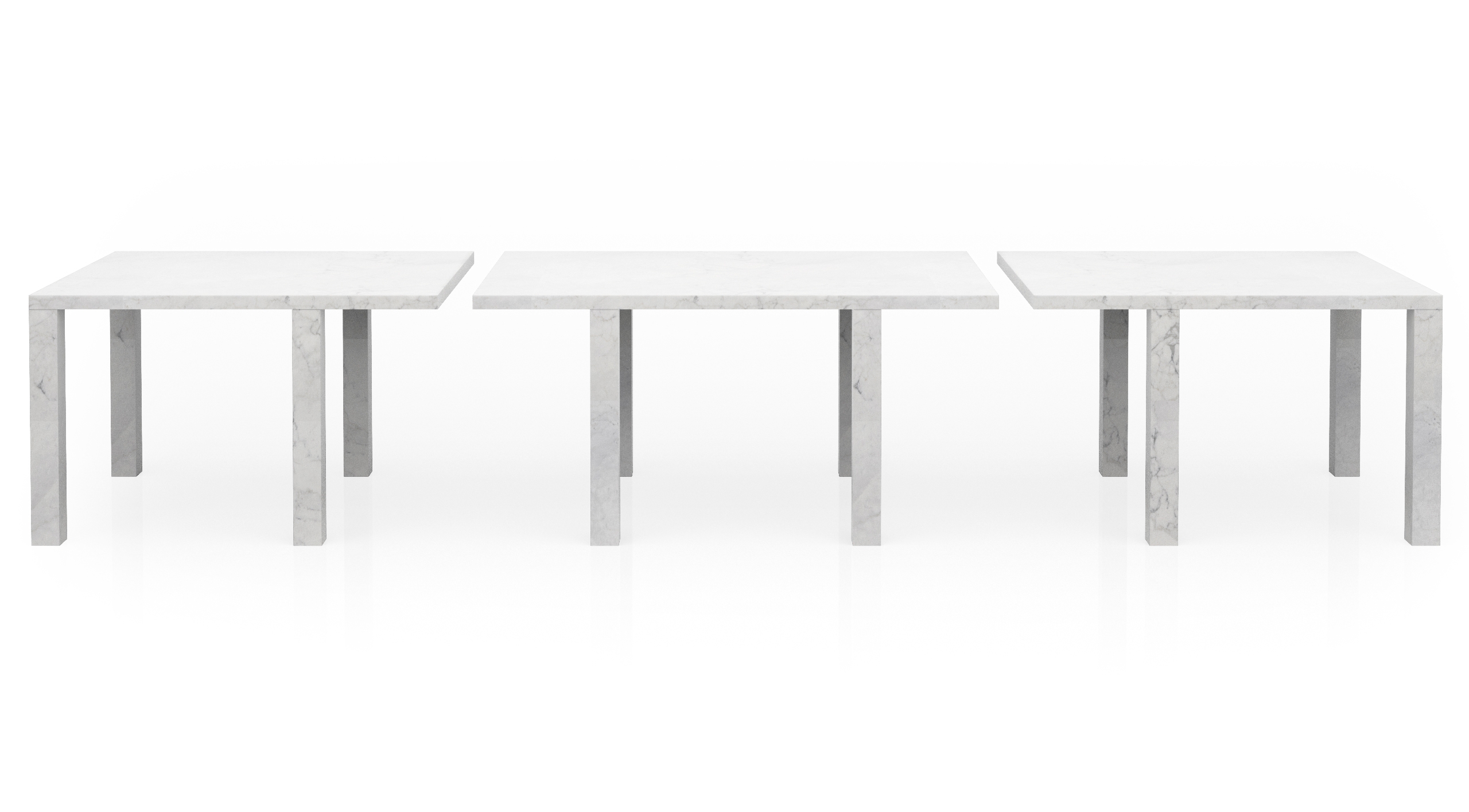 modular table system Colonnade in marble