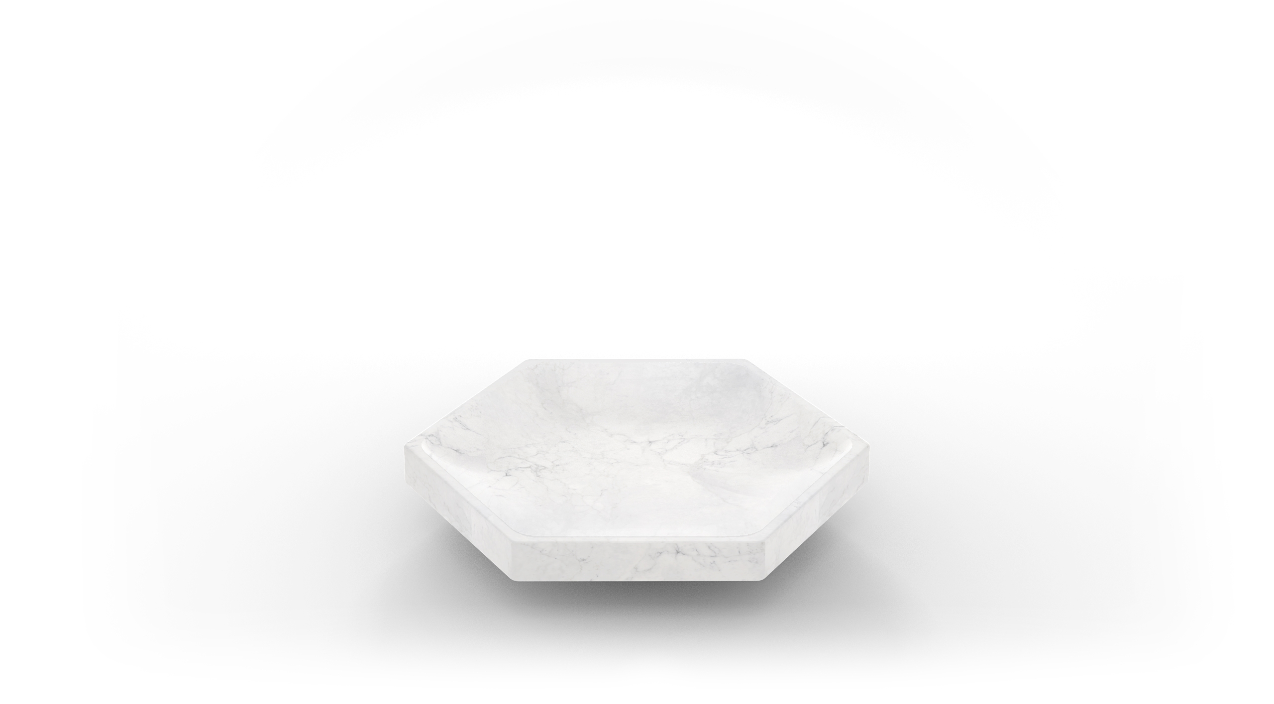 Fruit bowl Gina in white carrara marble