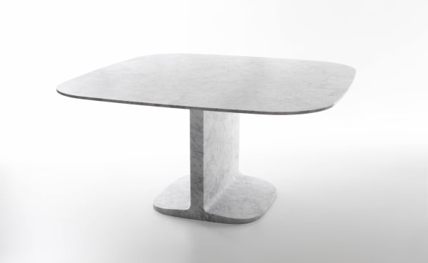 dining table Dino in white carrara marble