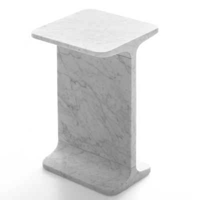 ipe quadro side table in marble