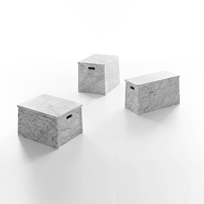 London, Paris, Rome low tables in marble