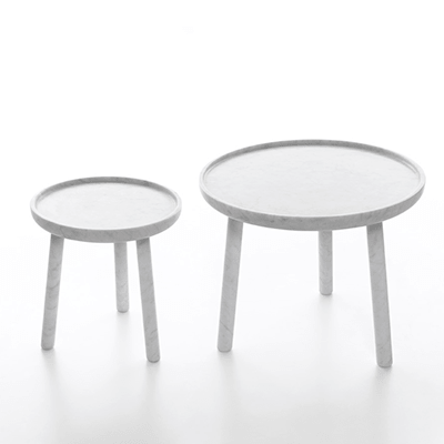 Perpignan & Toulouse side tables in marble