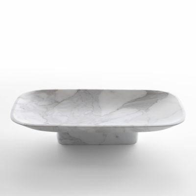 Pia fruit bowl in white carrara marble