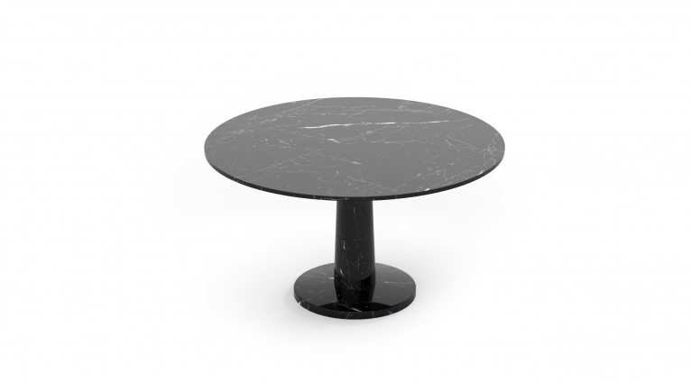 Pondicherry dining table in black marquina marble