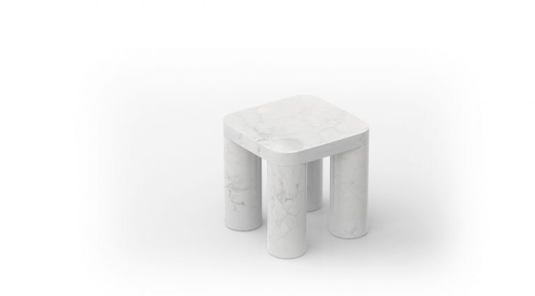 low table Poodle in marble