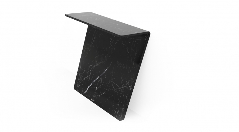 tilt console in black marble