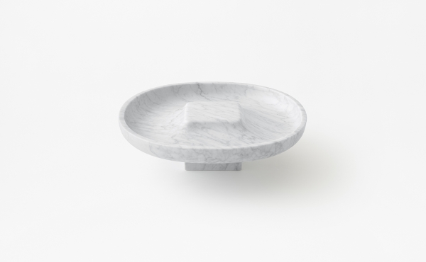 bowl in white carrara marble design by nendo
